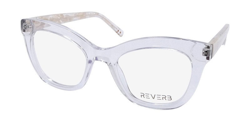 NEW REVERB RVLO6033 EYEGLASSES 51-22-145 CRYSTAL 971 CAT EYE FULL-RIM PLASTIC