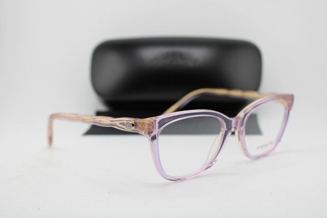 NEW COACH HC 6186 5679 TRANSPARENT LILAC GOLD AUTHENTIC EYEGLASSES 51-17 gallery
