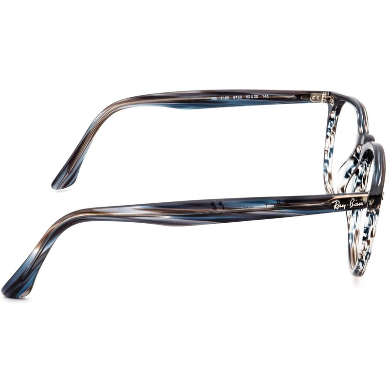 Ray-Ban Eyeglasses RB 7159 5750 Striped Blue Grey Phantos Frame 52[]20 145 gallery