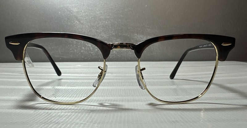 Ray-Ban ( Frame Only RB 3016 Clubmaster 49-21 140 Havana/Gold Square Retail $299 gallery