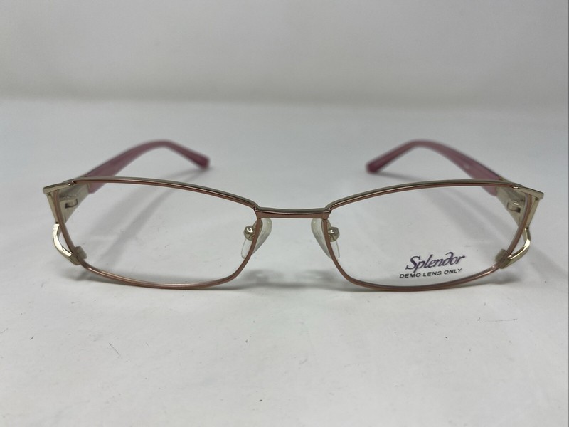 Splendor SP 814 PK 53-16-135 Pink/Gold Metal Full Rim Eyeglasses Frame FW56