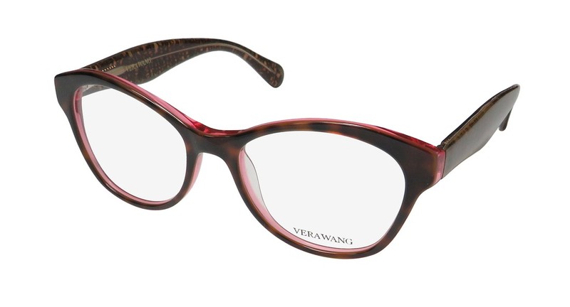 NEW VERA WANG V374 EYEGLASS FRAME KB 51-17-135 TORTOISE WOMENS FULL-RIM CAT EYE