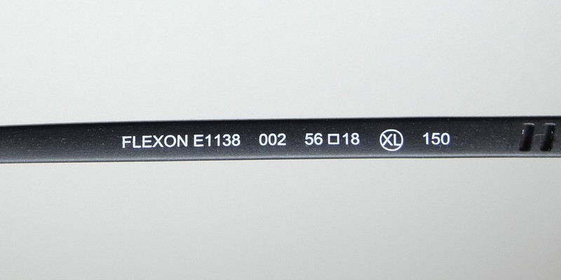 NEW FLEXON E1138 GLASSES RECTANGULAR BLACK 002 FULL-RIM 56-18-150 TITANIUM MENS gallery