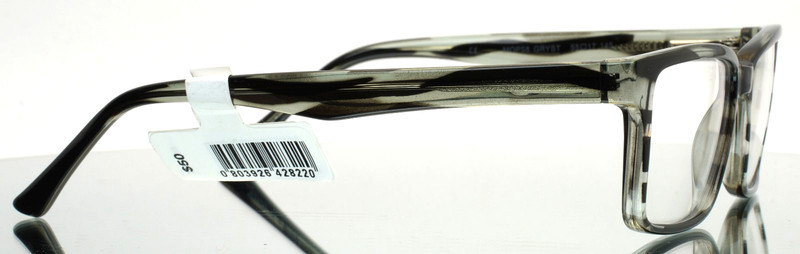 UNBRANDED MOP58 GRYST Grey Stripe Mens Rectangle Eyeglasses 55-17-145 B:36 A gallery