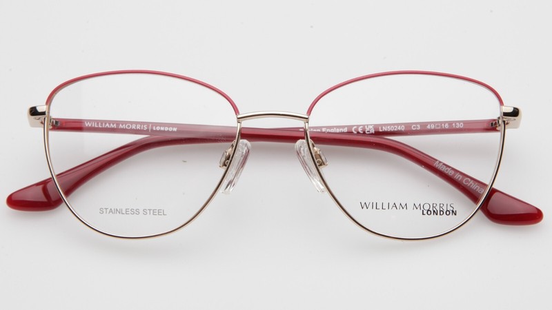 New William Morris LN50240 C3 Gold Red Eyeglasses Frame 49-16-130mm B40mm gallery