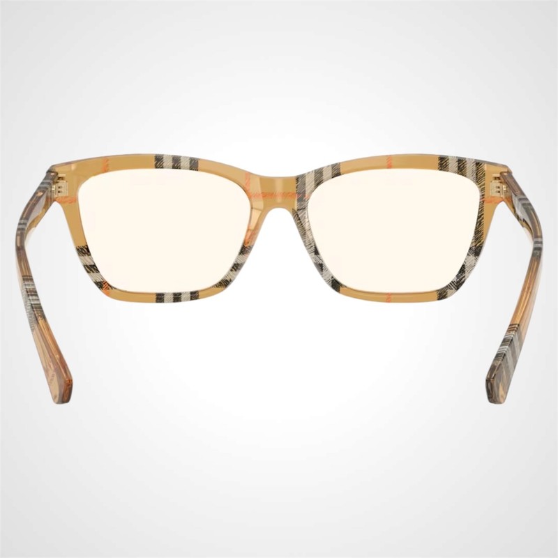 Burberry Eyeglasses 52-16-140 Check Brown New Sand Square Womens Frames Glasses gallery