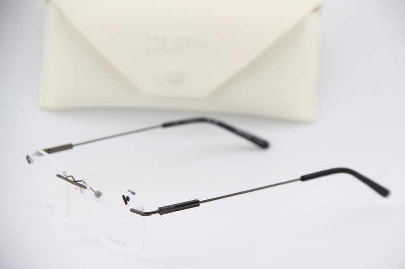 NEW AIRLOCK CROP 200 072 SATIN GUNMETAL AUTHENTIC FRAMES EYEGLASSES 54-18