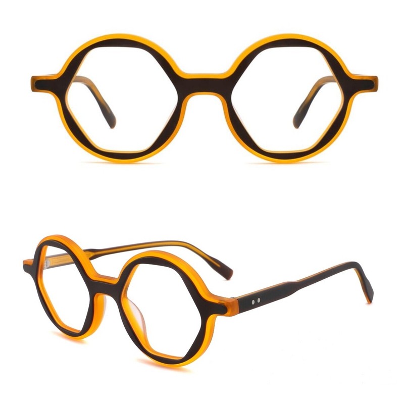 Hand Made Acetate Frame Eyeglasses Men Women irregular Retro Glasses Frames gallery
