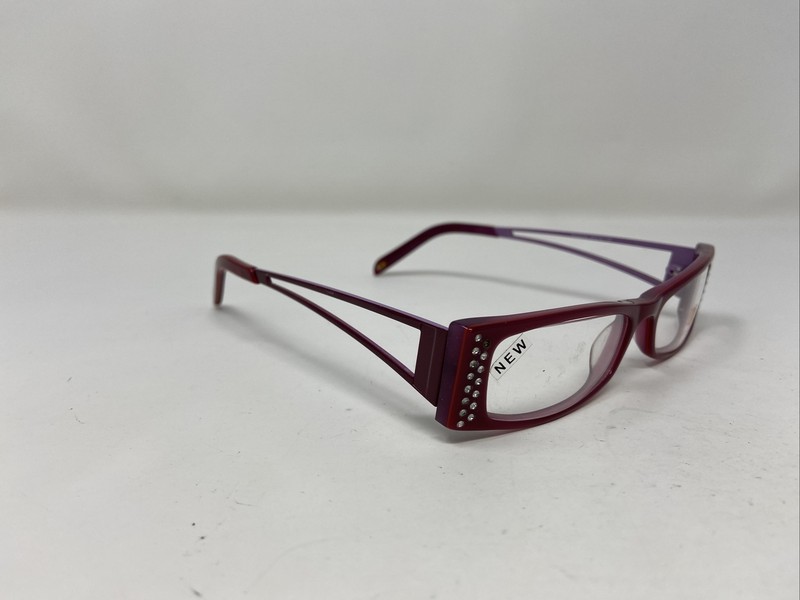 dicaprio Eyeglasses Frame ITALY DC39 49-16-135 Burgundy/Plum Full Rim VP59 gallery