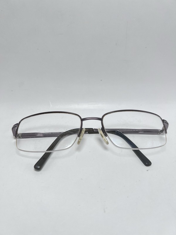 Turboflex Mod TF214 Eyeglasses Frames Only Unisex Silver Half Rim 57-19-145