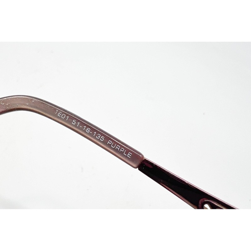 The Edge Eyeglasses Women Purple Cutout Temple TE01 51-16-135 gallery