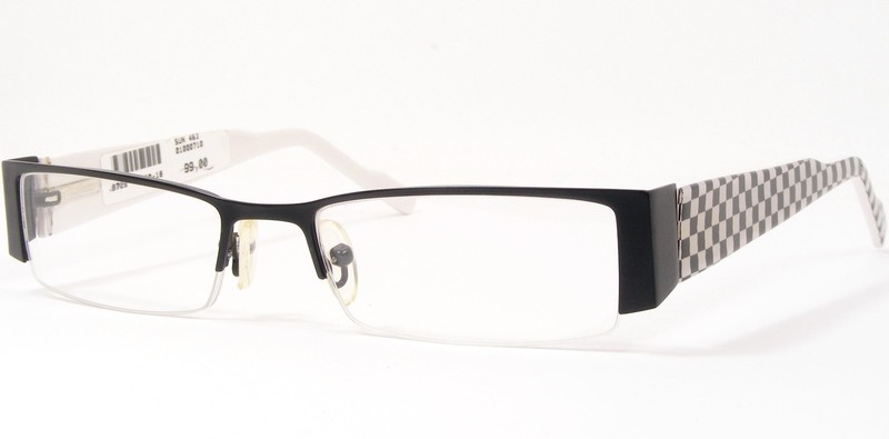 SUNOPTIC 463D Black /White UNIQUE RARE EYEGLASSES GLASSES FRAME 50-18-135mm
