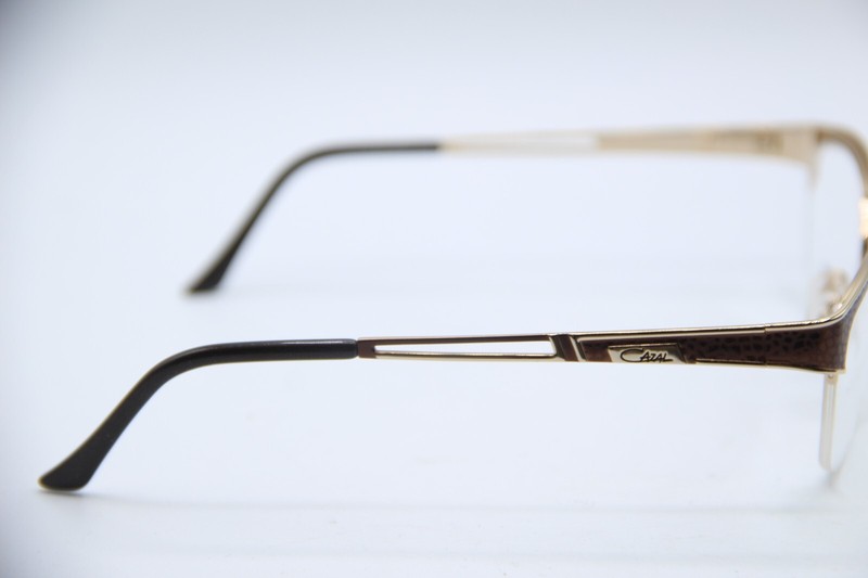 NEW CAZAL MOD.1229 COL.004 BROWN GOLD AUTHENTIC EYEGLASSES W/CASE 52-17 gallery