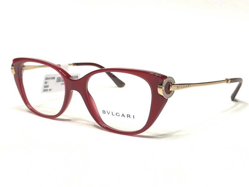 Women’s Bvlgari Eyeglasses Frames BV4189B 5333 Red & Gold Cat’s 52/17~140 NEW
