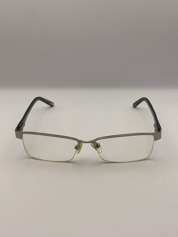 Link Occhiali 2008/N Eyeglass Frames Half Rim Silver Black 54-15-138 gallery