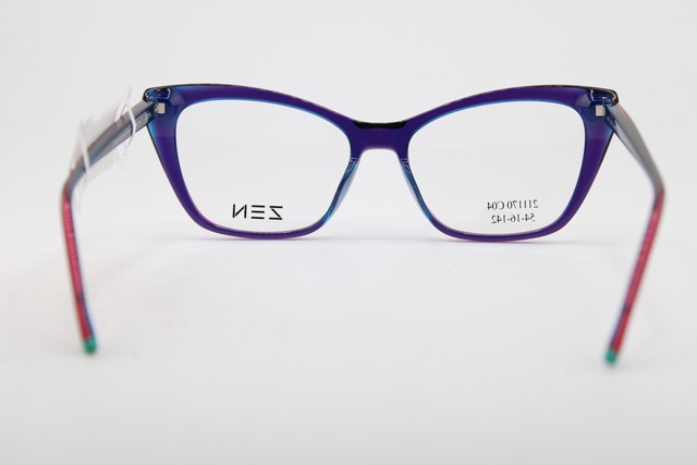 NEW ZEN 21170 C04 EMERALD PURPLE BLUE PINK AUTHENTIC EYEGLASSES 54-16 gallery