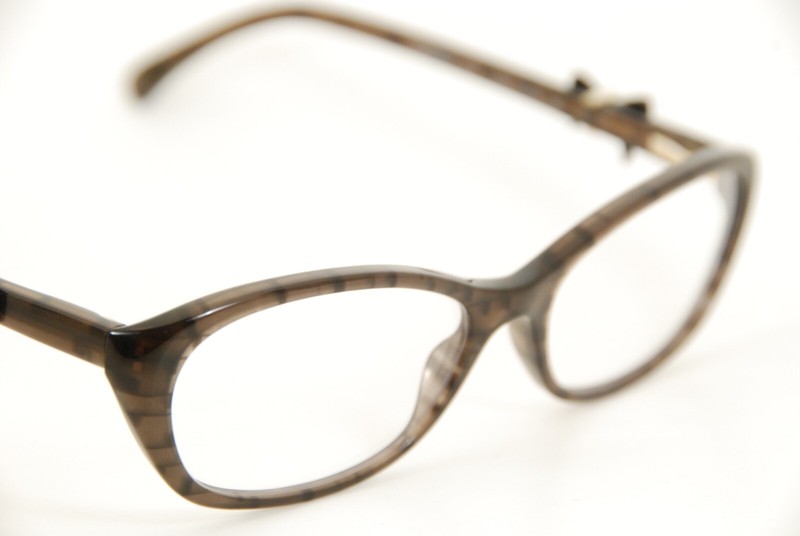 Rare Authentic Chanel 3242 c.1305 52mm Brown Black Frames Glasses Italy gallery