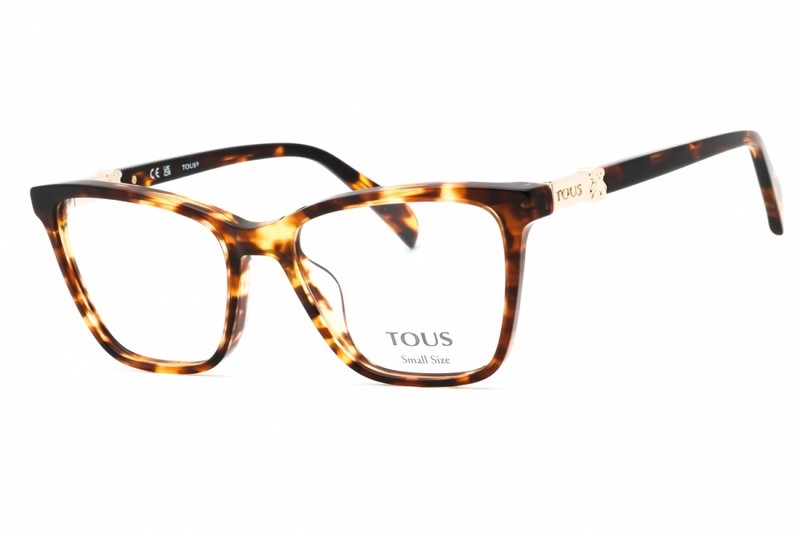 Tous VTOB29L 0743 Shiny Brown Havana/Yellow 51mm Eyeglasses New Authentic