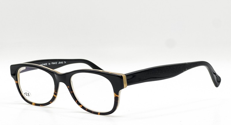 NEW READY TO WEAR JONAS 74 BROWN BLACK +2.5 AUTHENTIC EYEGLASSES 51-15