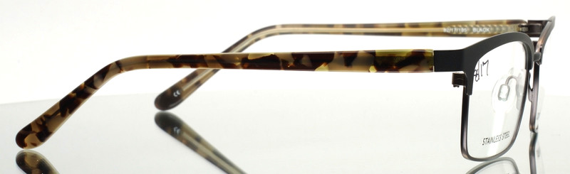 DOLABANY Nashua Black Mens Rectangle Full Rim Eyeglasses 52-17-135 B:33 gallery