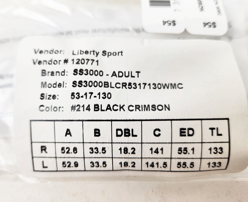 Liberty Sport SS3000 Rec Specs 53-17-130 Eyeglasses Frames Black Crimson gallery