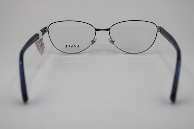 NEW RALPH LAUREN RA 6048 9001 SILVER BLUE AUTHENTIC EYEGLASSES 55-16 gallery