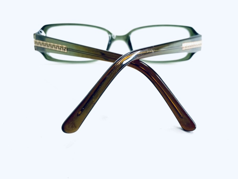 Fendi Eyeglasses Rectangular Green Brown Clear Lucite Italy F932 317 53 15 135 gallery
