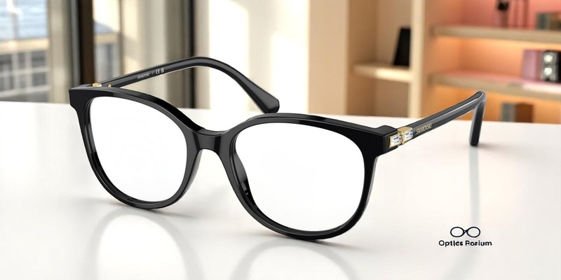 SWAROVSKI SK2002 1001 Solid Black Demo Lens 51 mm Women’s Eyeglasses