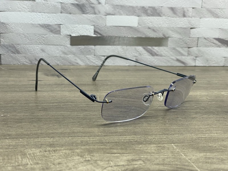 Cerruti 1881 C5239 A-CM 52[]21-140 Eyeglasses Blue Titanium Rimless Frames