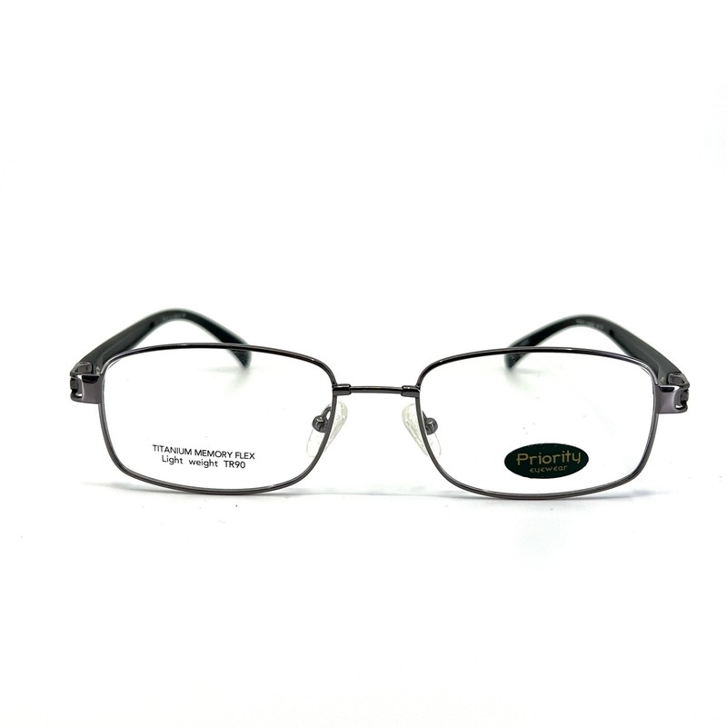 Priority Eyeglasses Frames TI-31 Black Silver Full Rim 53-19 140 mm gallery