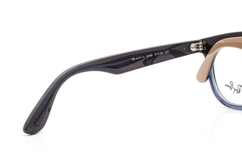 Ray-Ban Iris Eyeglasses RB 4471V 8195 Unisex Glasses Beige on Blue 51mm No Case gallery