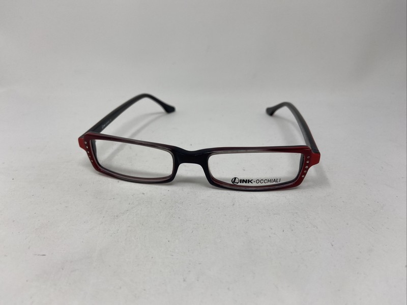 LINK OCCHIALI 0106055 48/17/138 BLACK RED 08 EYEGLASSES :P66