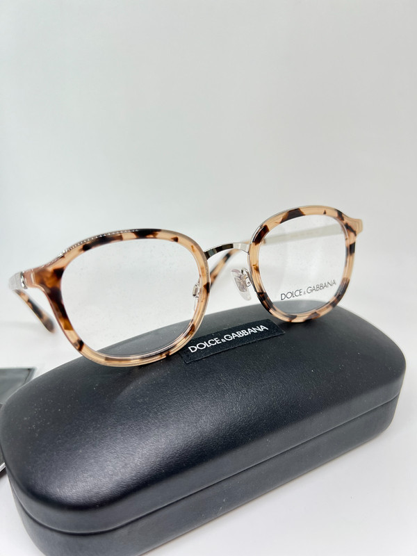 DOLCE & GABBANA DG 1296 3548 Unisex Eyeglasses 48-22-140 Havana 100% Authentic