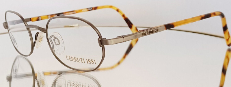 Vintage CERRUTI 1881 eyeglasses C 1582 C CM Silver Metal Tortoise NEW 48-22-140