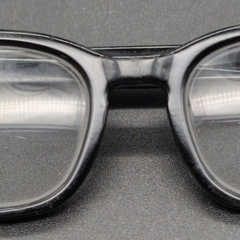 VTG USS 50-22 4 1/2 - 5 3/4 Eyeglasses Frame USA Men Military Issued 1970s Black gallery