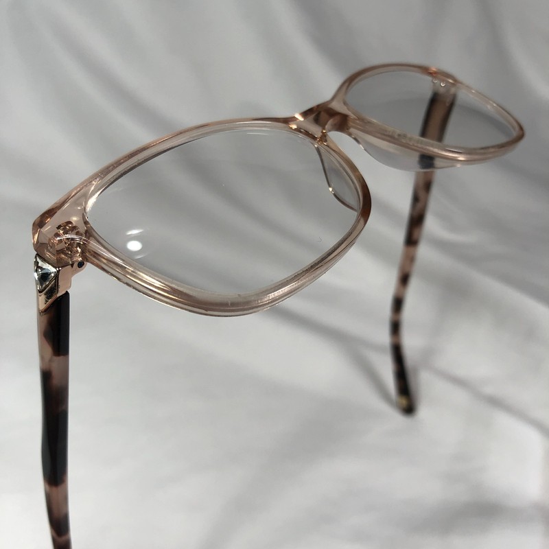 Marchon NYC Eyeglasses M-5006 250 Clear Light Pink Tortoise Square *FRAMES ONLY*