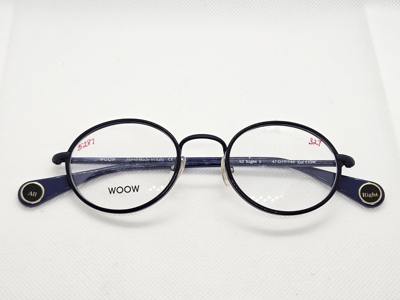 WOOW Eyeglasses All Right 5 933M Navy Dark Blue Round 47-19-144 Italy M:03