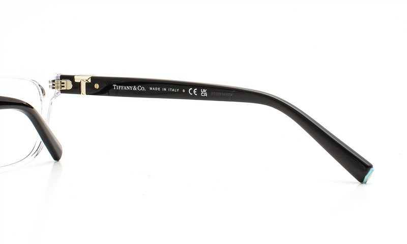 Tiffany Eyeglasses TF2233B 8047 Glasses Clear Gold T Logo Crystals 54mm w/case gallery