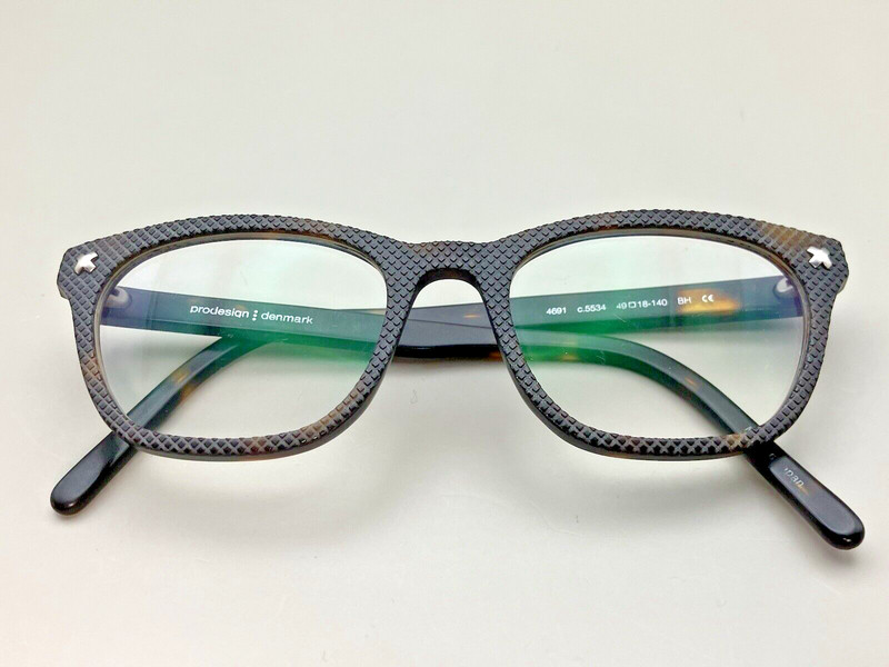 PRODESIGN DENMARK 4691 c.5534 Black Textured Eyeglasses FRAMES ONLY 49-18-140