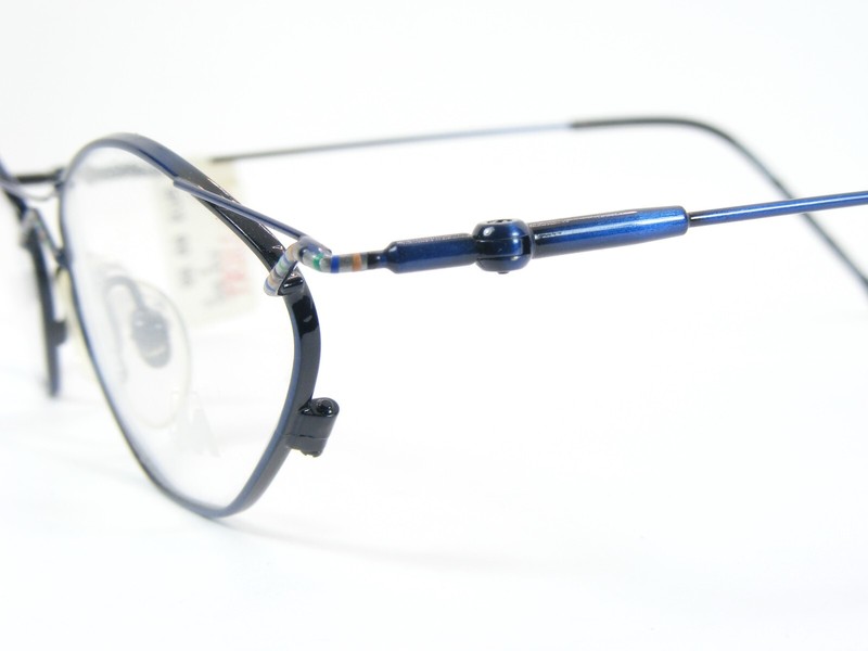 Vintage MEITZNER ALERIA 5121 Blue /Multicolor UNIQUE RARE EYEGLASSES 46-19-135mm gallery