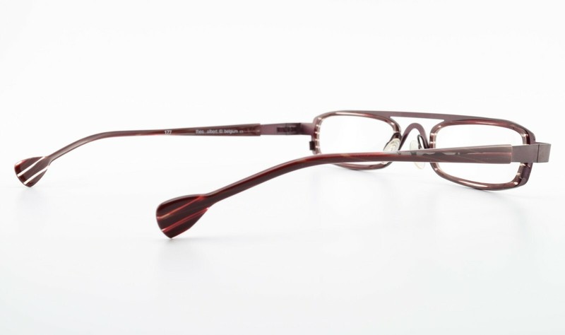 THEO BELGIUM Glasses Frame Reading Albert 177 Steel Acetate Victoria Red Shine gallery