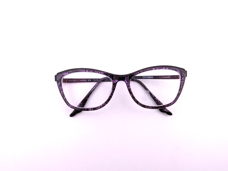 Steve Madden Eyeglasses, Frames Only, Twirlss Purple Multi, 53-16-140, Plastic