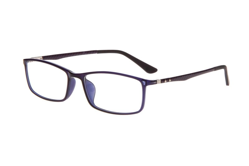 New Visual Lite VL-904 Blue Eyeglasses with Black Carbon Fiber Temples 53/16/145