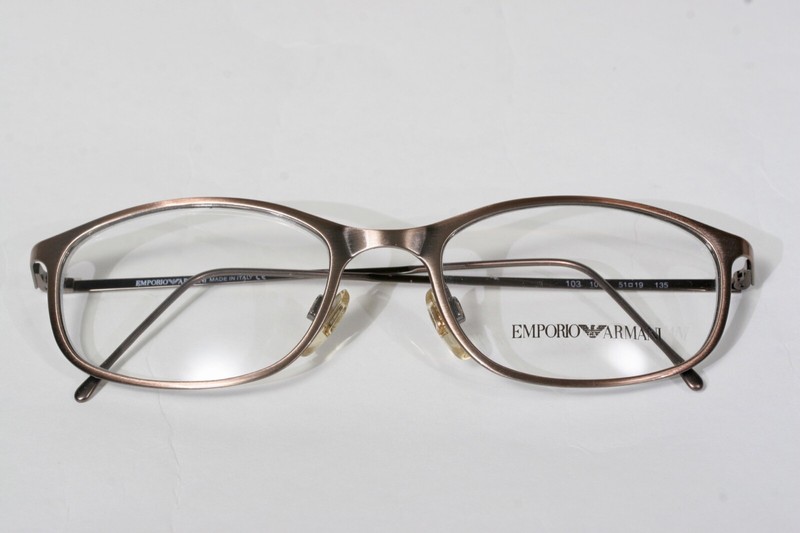 New EMPORIO ARMANI 103 1069 Metal Brushed Bronze 51-19-135 Eyeglasses #614 gallery