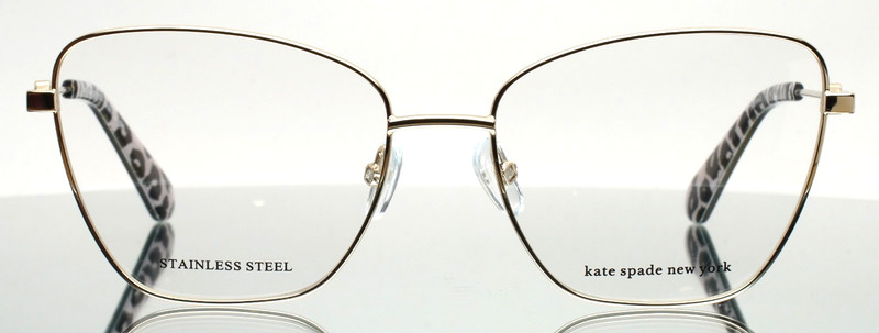 KATE SPADE Journee GD Gold Womens Cat Eye Full Rim Eyeglasses 53-16-140 B:43 gallery