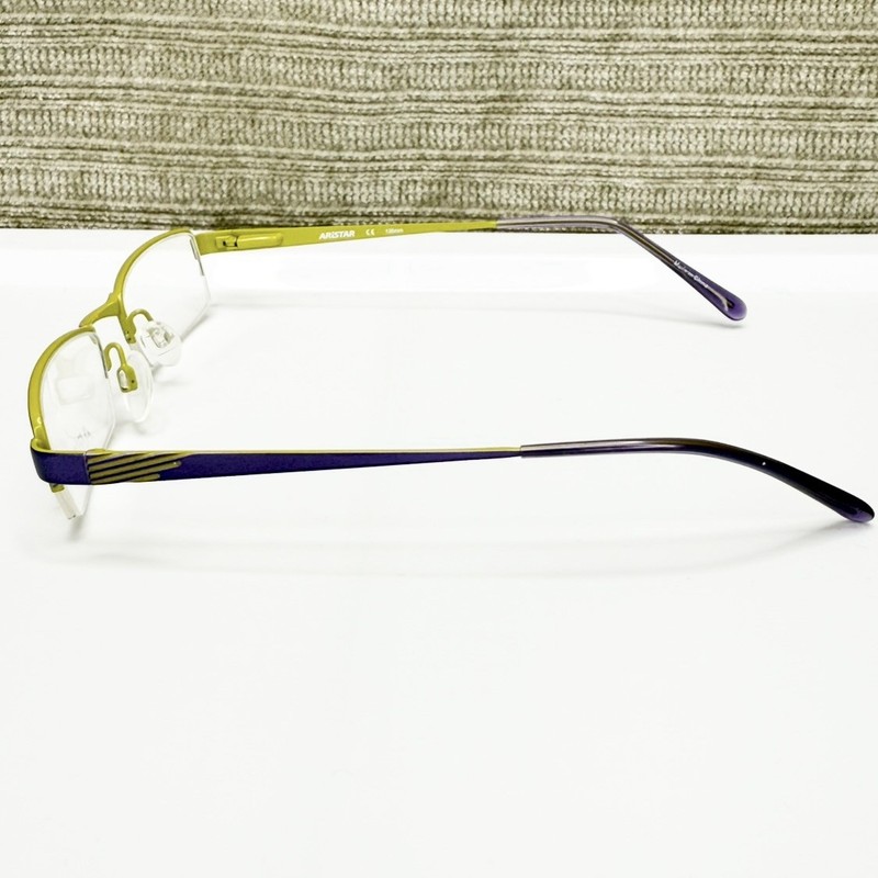 Aristar Charmant Eyeglasses Frames Half Rim Purple Green AR6989 47-17-135 NEW gallery