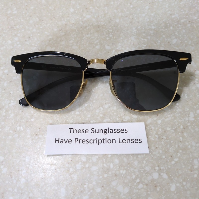 Ray-Ban RB 3016 W0365 Clubmaster Black and Gold Eyeglasses Frames Only 51-21-145