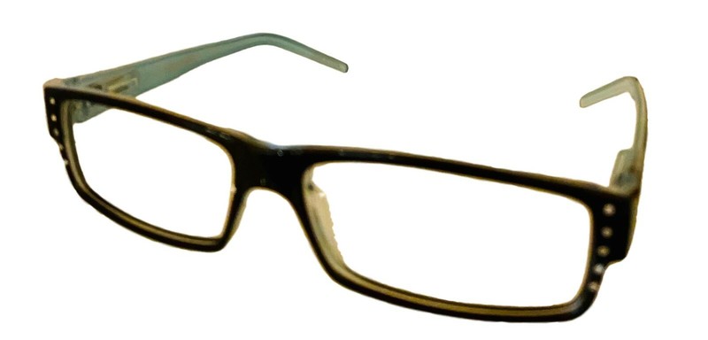 Fabio Alberti Unisex Optical Frame FA-908 1 Plastic Rectangle Black/Blue 55MM