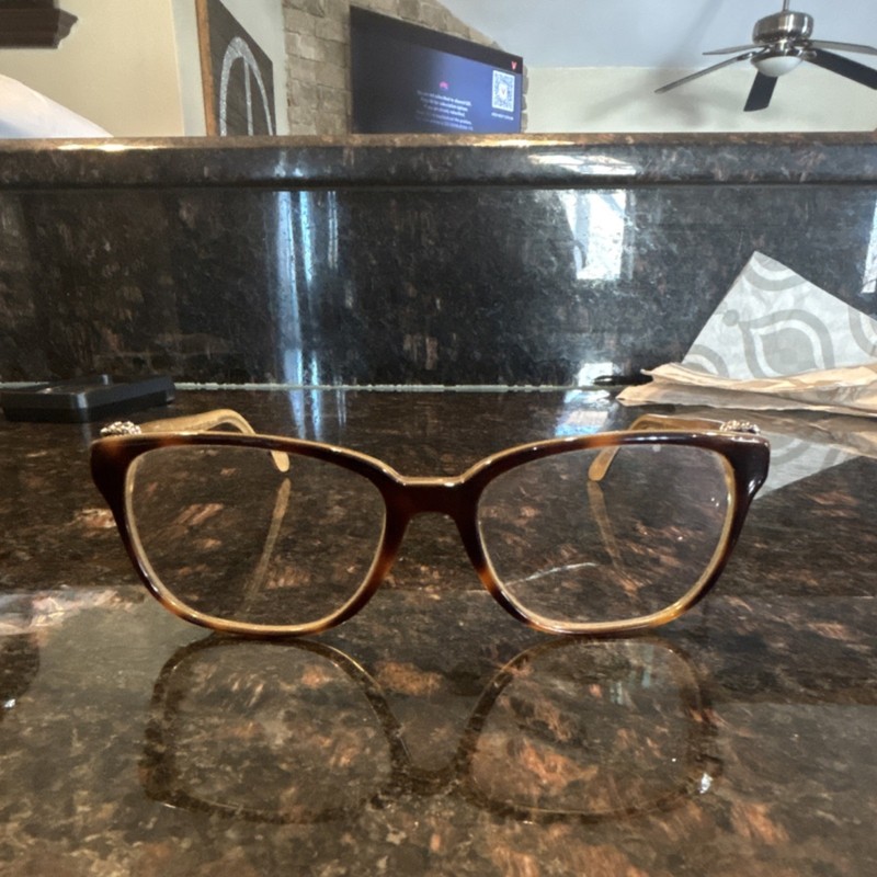 David Yurman DY103-02 Tortoise Shell Full Rim Eyeglasses Brown Sterling Silver