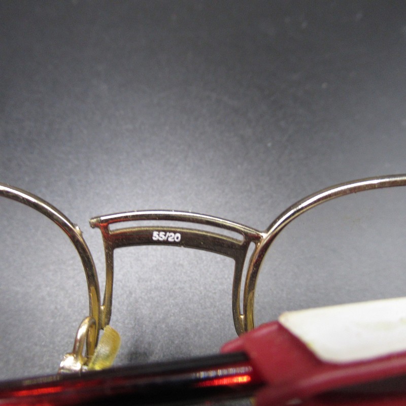 Anthony Martin Grayson 55/20 Gold Red Tortoiseshell Metal Eyeglass Frames gallery